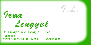 irma lengyel business card